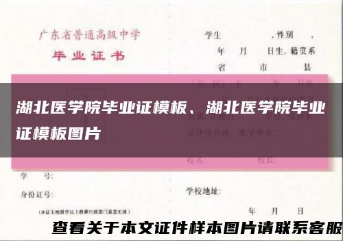 湖北医学院毕业证模板、湖北医学院毕业证模板图片缩略图