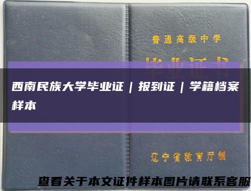 西南民族大学毕业证｜报到证｜学籍档案样本缩略图