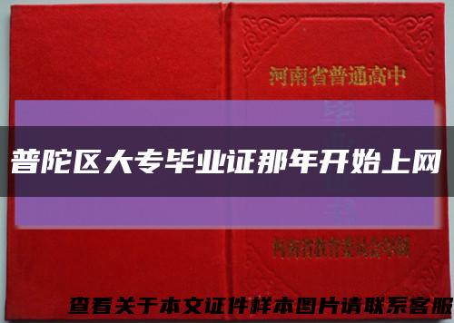 普陀区大专毕业证那年开始上网缩略图