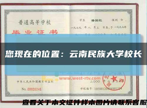 您现在的位置：云南民族大学校长缩略图