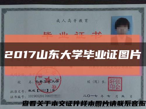 2017山东大学毕业证图片缩略图