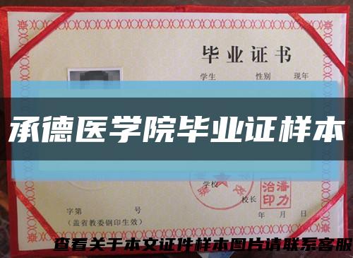 承德医学院毕业证样本缩略图