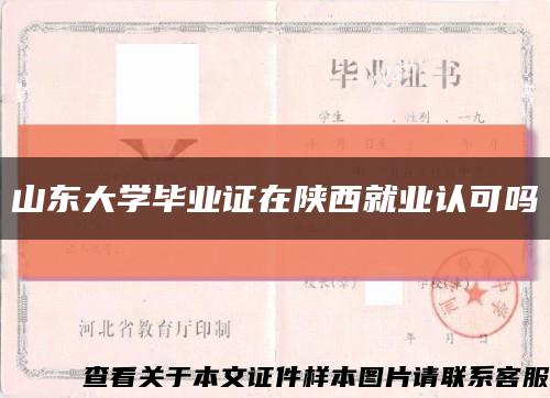 山东大学毕业证在陕西就业认可吗缩略图