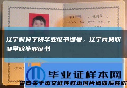 辽宁财贸学院毕业证书编号，辽宁商贸职业学院毕业证书缩略图