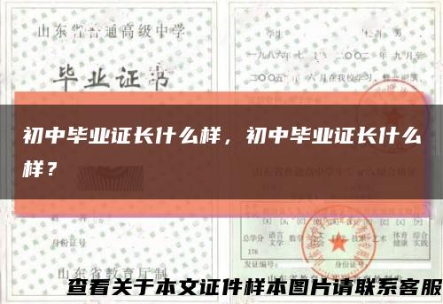 初中毕业证长什么样，初中毕业证长什么样？缩略图