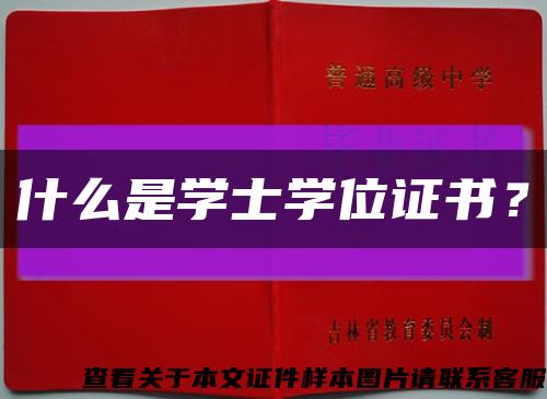 什么是学士学位证书？缩略图
