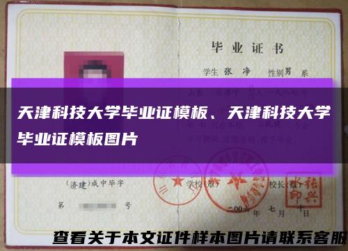 天津科技大学毕业证模板、天津科技大学毕业证模板图片缩略图