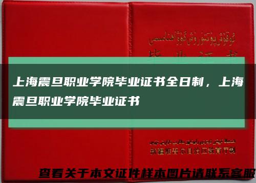 上海震旦职业学院毕业证书全日制，上海震旦职业学院毕业证书缩略图
