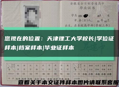 您现在的位置：天津理工大学校长|学位证样本|档案样本|毕业证样本缩略图