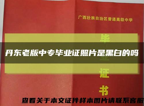 丹东老版中专毕业证照片是黑白的吗缩略图