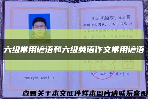 六级常用谚语和六级英语作文常用谚语缩略图