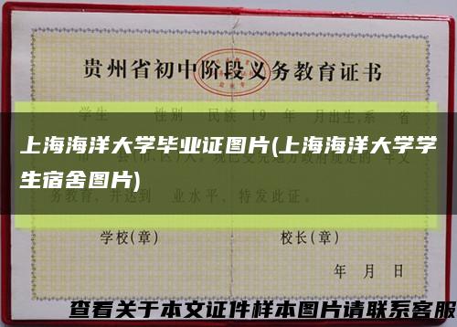 上海海洋大学毕业证图片(上海海洋大学学生宿舍图片)缩略图