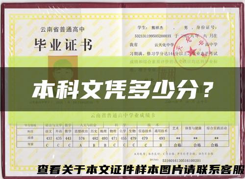 本科文凭多少分？缩略图