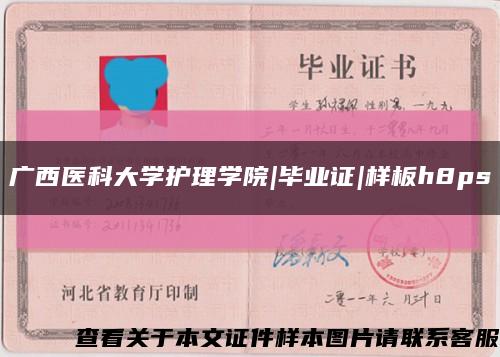 广西医科大学护理学院|毕业证|样板h8ps缩略图