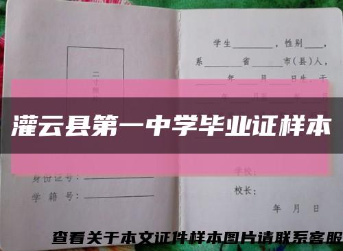 灌云县第一中学毕业证样本缩略图