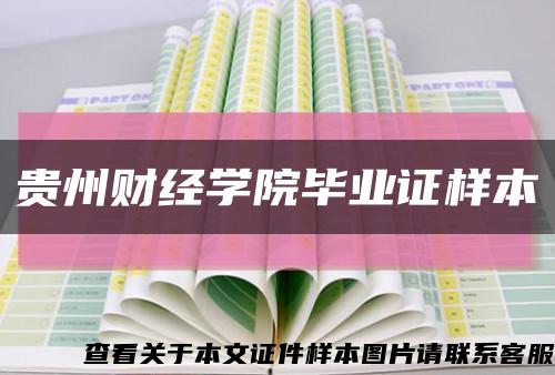 贵州财经学院毕业证样本缩略图