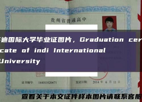 英迪国际大学毕业证图片，Graduation certificate of indi International University缩略图
