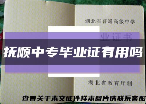 抚顺中专毕业证有用吗缩略图