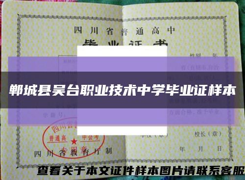 郸城县吴台职业技术中学毕业证样本缩略图