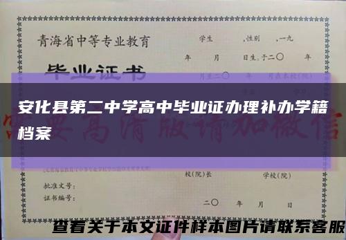 安化县第二中学高中毕业证办理补办学籍档案缩略图