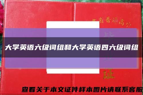 大学英语六级词组和大学英语四六级词组缩略图
