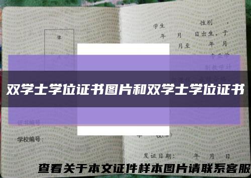 双学士学位证书图片和双学士学位证书缩略图