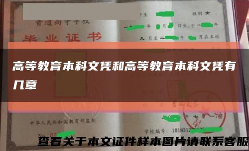 高等教育本科文凭和高等教育本科文凭有几章缩略图