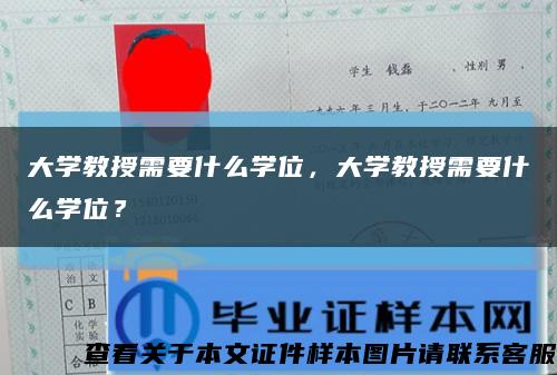 大学教授需要什么学位，大学教授需要什么学位？缩略图