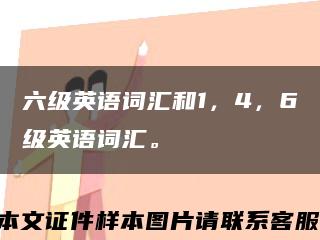 六级英语词汇和1，4，6级英语词汇。缩略图