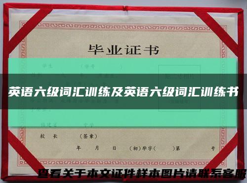 英语六级词汇训练及英语六级词汇训练书缩略图