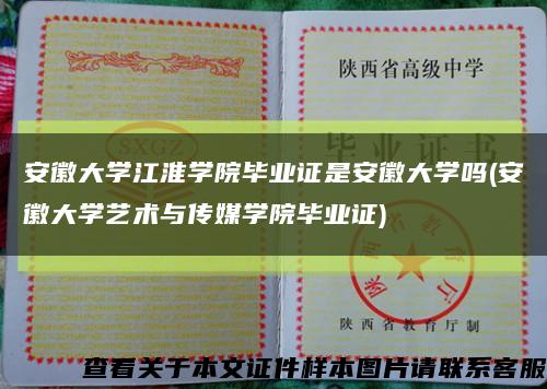 安徽大学江淮学院毕业证是安徽大学吗(安徽大学艺术与传媒学院毕业证)缩略图
