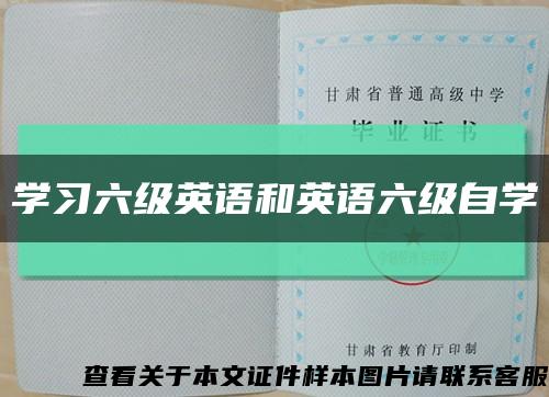 学习六级英语和英语六级自学缩略图