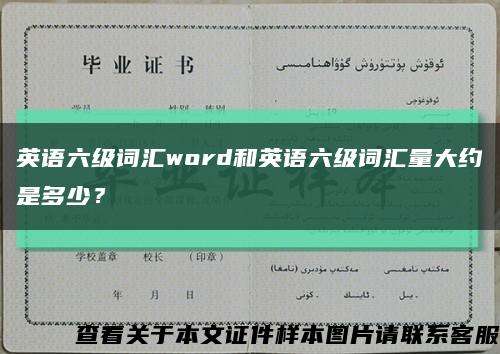 英语六级词汇word和英语六级词汇量大约是多少？缩略图