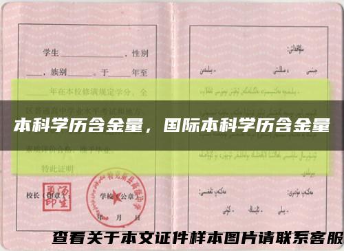 本科学历含金量，国际本科学历含金量缩略图