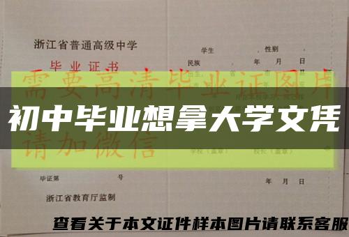 初中毕业想拿大学文凭缩略图