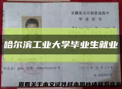 哈尔滨工业大学毕业生就业缩略图