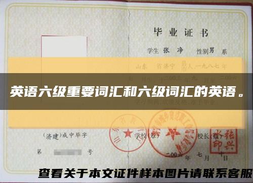 英语六级重要词汇和六级词汇的英语。缩略图