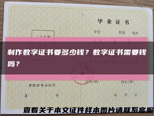 制作数字证书要多少钱？数字证书需要钱吗？缩略图