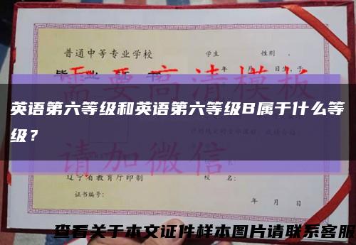 英语第六等级和英语第六等级B属于什么等级？缩略图