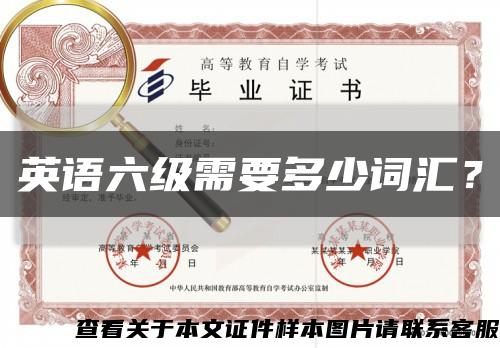 英语六级需要多少词汇？缩略图