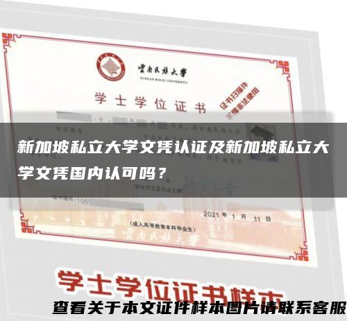 新加坡私立大学文凭认证及新加坡私立大学文凭国内认可吗？缩略图