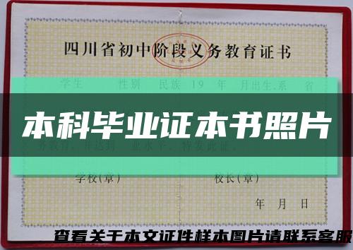 本科毕业证本书照片缩略图