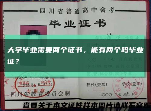 大学毕业需要两个证书，能有两个吗毕业证？缩略图