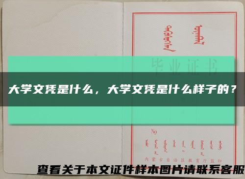 大学文凭是什么，大学文凭是什么样子的？缩略图