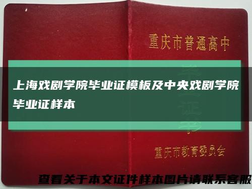 上海戏剧学院毕业证模板及中央戏剧学院毕业证样本缩略图