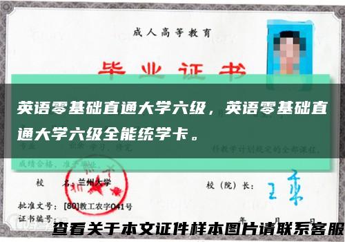 英语零基础直通大学六级，英语零基础直通大学六级全能统学卡。缩略图