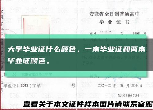 大学毕业证什么颜色，一本毕业证和两本毕业证颜色。缩略图