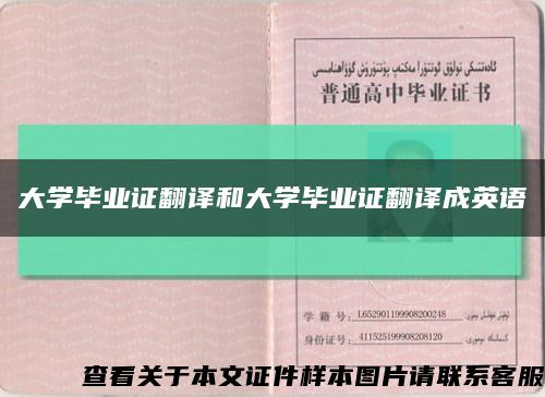 大学毕业证翻译和大学毕业证翻译成英语缩略图