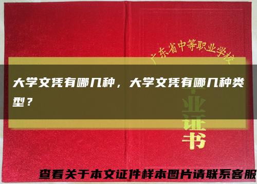 大学文凭有哪几种，大学文凭有哪几种类型？缩略图