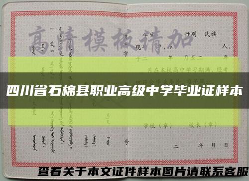 四川省石棉县职业高级中学毕业证样本缩略图